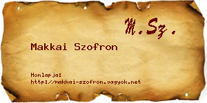 Makkai Szofron névjegykártya